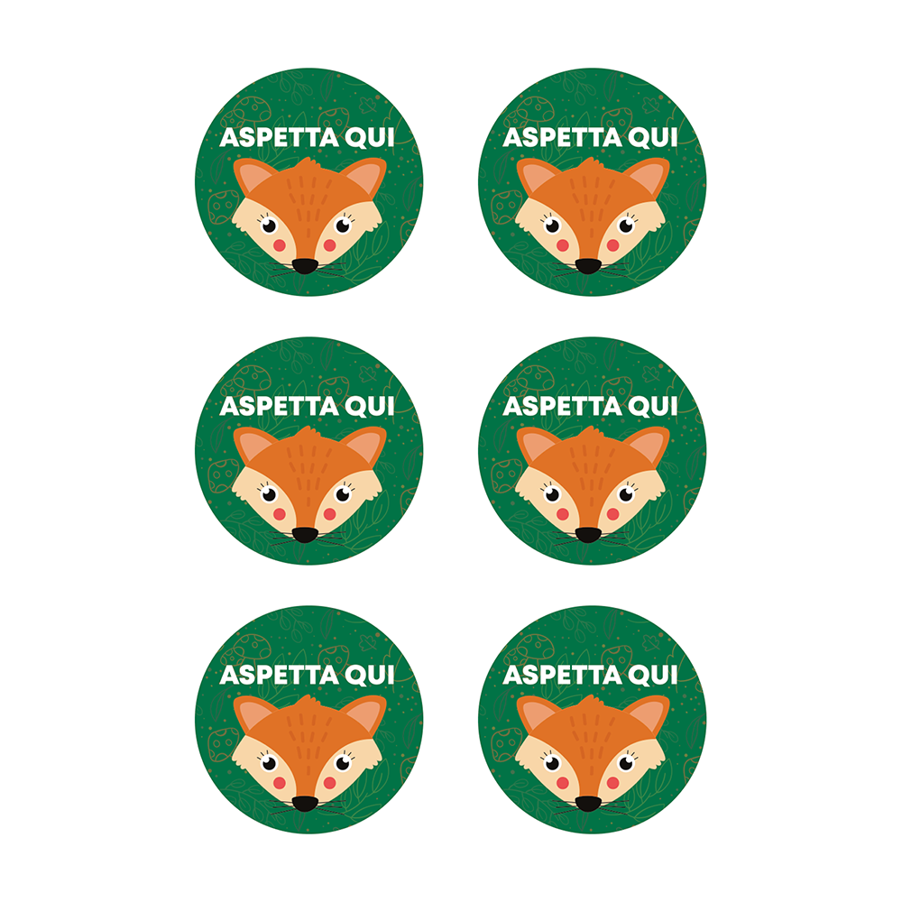 Kit Segnaletica Pavimento Antiscivolo - 11 Pezzi Per Distanziamento Sociale Con Scritte '1 Metro' E 'Aspetta Qui' - Foto 2