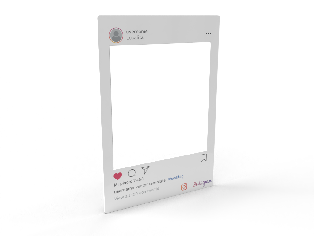 Cornice per selfie photo booth personalizzata Istagram - Orizzonte CM Print