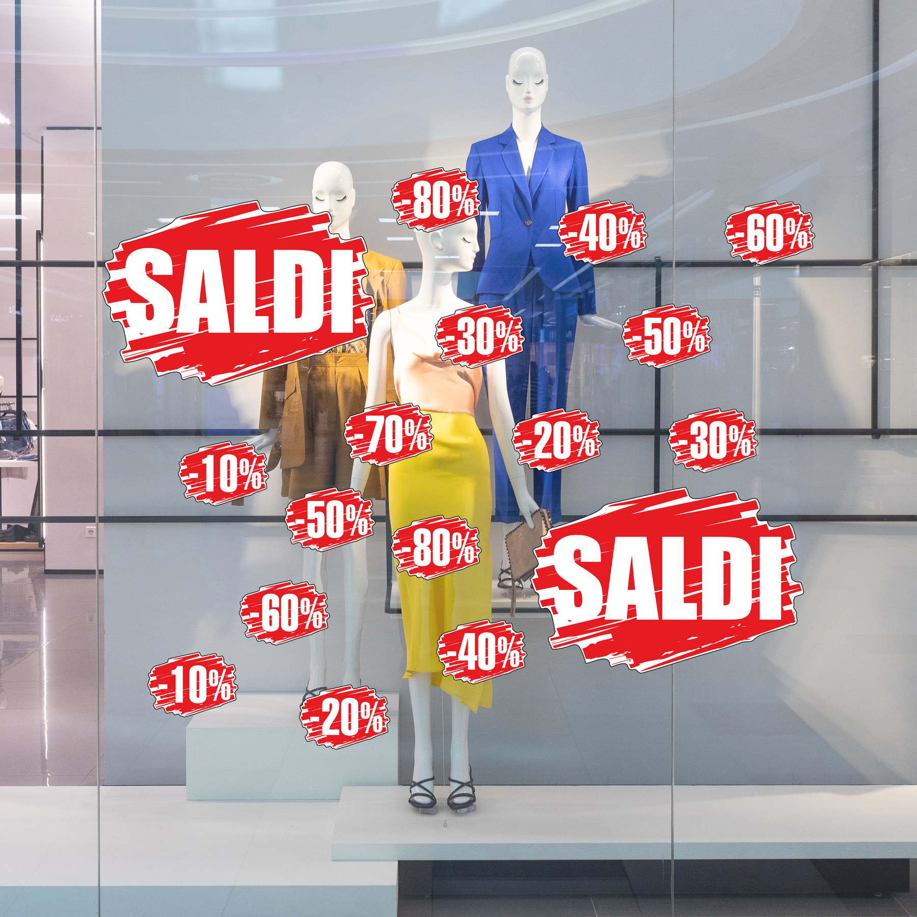 3 Cartelli Vendita In Vinile Autoadesivo 600x200mm – Scritta "SALE" Per Vetrine, Negozi, Promozioni, Resistente Per Esterno - 3